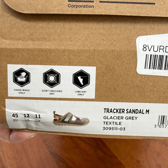 Vivobarefoot Tracker Sandal Glacier Grey Minimalist Barefoot Mens EU 45/US 12 main image 8